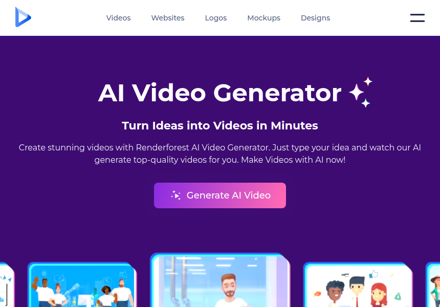 AI로 쉽게 만드는 전문가급 영상 - Renderforest AI 비디오 제너레이터 완벽 가이드 스크린샷