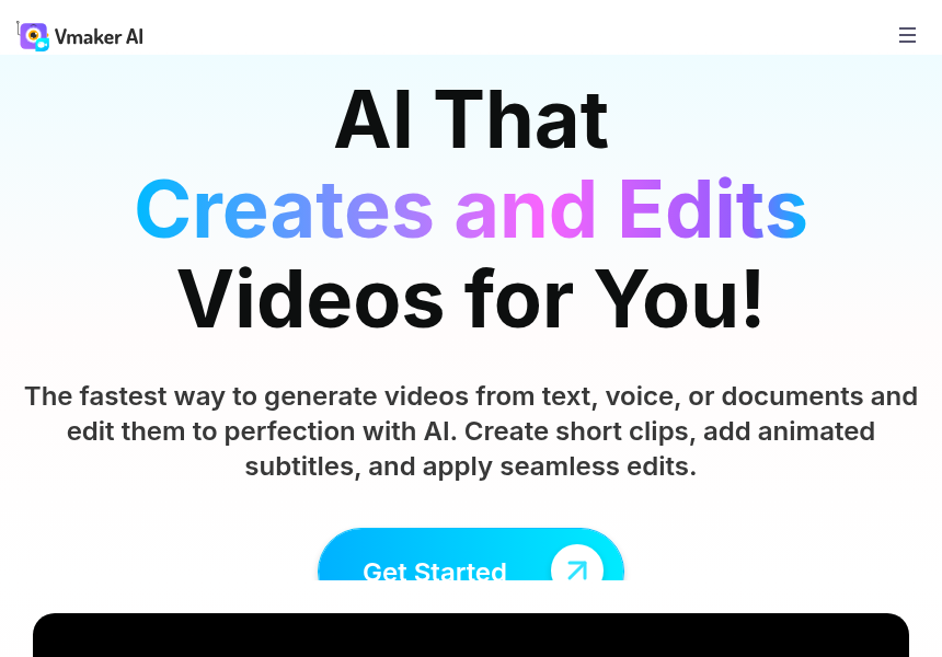 Vmaker로 쉽게 시작하는 AI 영상 제작 가이드: 초보자를 위한 완벽 분석 스크린샷